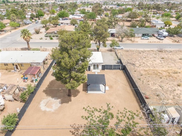 aerial view with a residential view