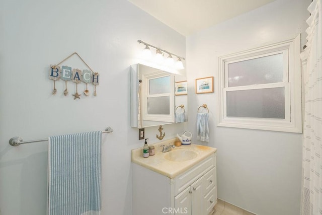 bathroom with vanity