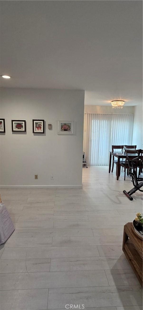 hallway with baseboards