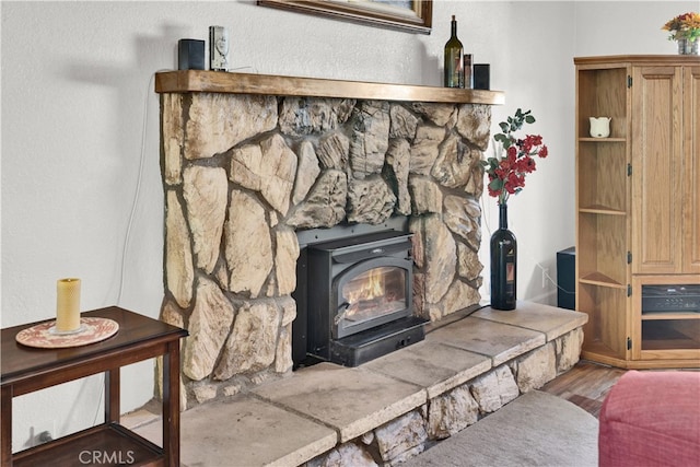 4957 Buck Tail Ln, Paso Robles, CA 93446 - detailed view of a wood stove and wood finished floors