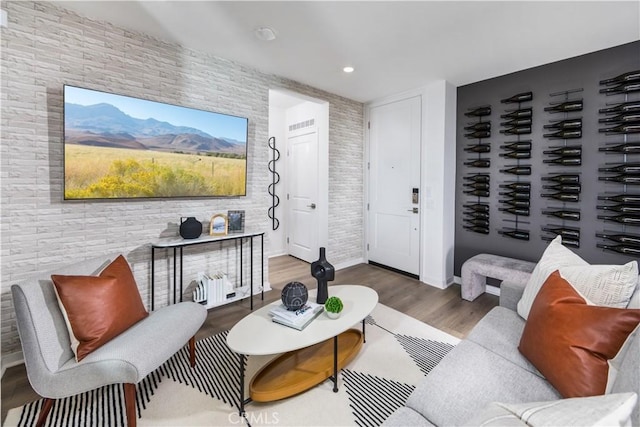 960 N Tangent Privado Unit 204, Ontario, CA 91764 - living room featuring recessed lighting, baseboards, and wood finished floors