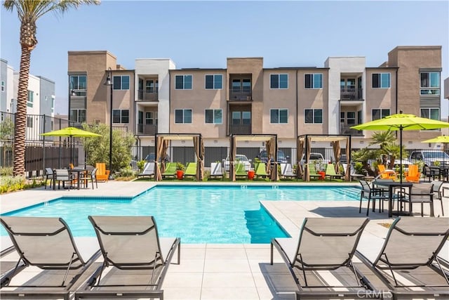 960 N Tangent Privado Unit 204, Ontario, CA 91764 - community pool with fence and a patio area