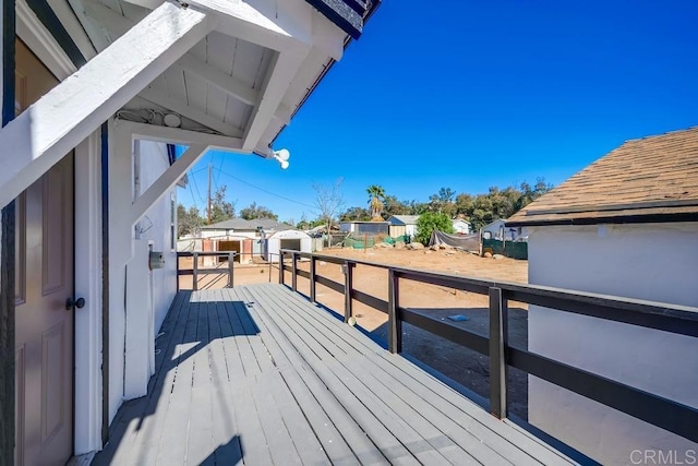wooden deck with fence