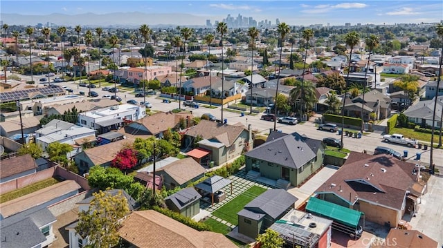 aerial view featuring a residential view