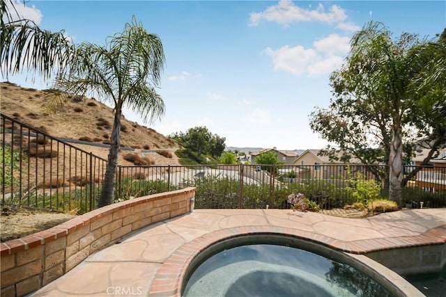 30526 Beryl Pl, Castaic, CA 91384 - view of pool with fence and an in ground hot tub