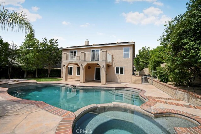 30526 Beryl Pl, Castaic, CA 91384 - view of pool with a patio and a pool with connected hot tub