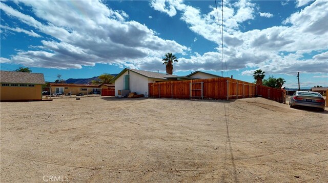 exterior space featuring fence