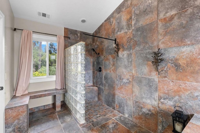 1994 Warmlands Ave, Vista, CA 92084 - full bath with walk in shower and stone finish floors