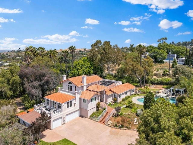 1994 Warmlands Ave, Vista, CA 92084 - aerial view of property and surrounding area with a pool area