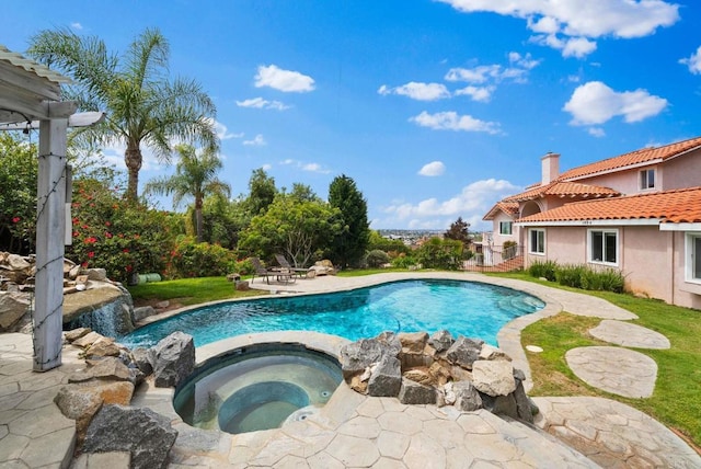 1994 Warmlands Ave, Vista, CA 92084 - view of swimming pool with a patio and a pool with connected hot tub