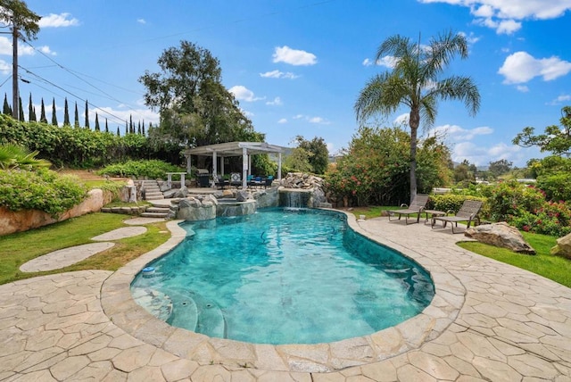 1994 Warmlands Ave, Vista, CA 92084 - outdoor pool featuring a pergola and a patio area