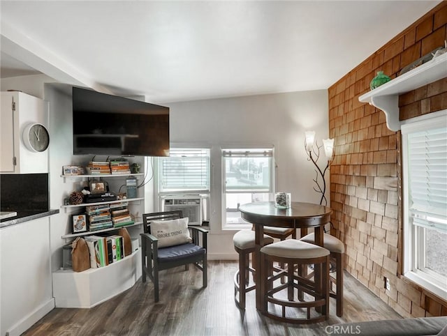 16855 12th St, Sunset Beach, CA 90742 - dining room featuring cooling unit and wood finished floors