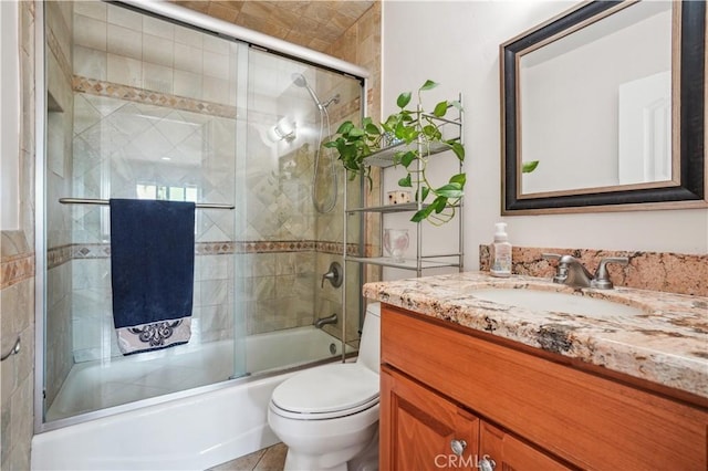 20332 Flower Gate Ln Unit 7, Yorba Linda, CA 92886 - full bathroom with toilet, bath / shower combo with glass door, and vanity