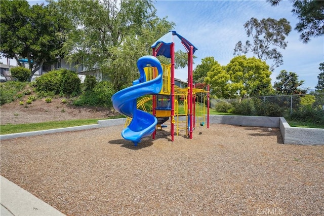 community playground with fence