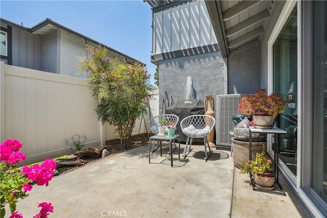 view of patio with a fenced backyard