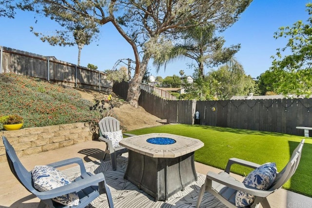 view of patio / terrace with a fenced backyard