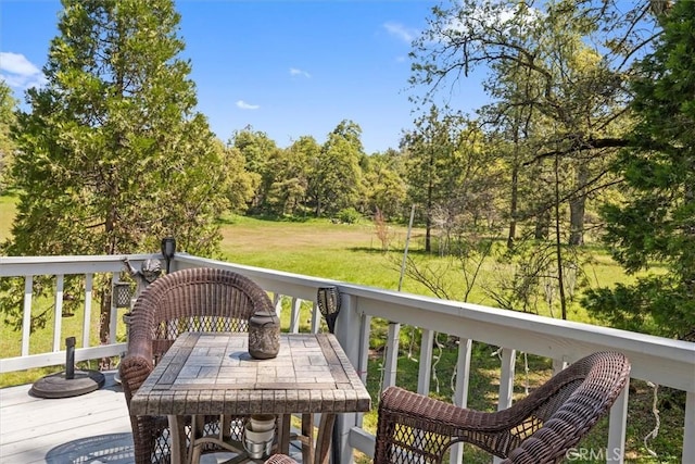 36556 Mudge Ranch Rd, Coarsegold, CA 93614 - deck with a lawn and outdoor dining space