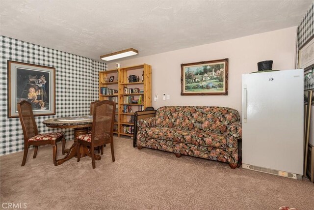36556 Mudge Ranch Rd, Coarsegold, CA 93614 - interior space with a textured ceiling and wallpapered walls