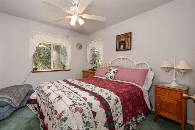 36556 Mudge Ranch Rd, Coarsegold, CA 93614 - carpeted bedroom with a ceiling fan