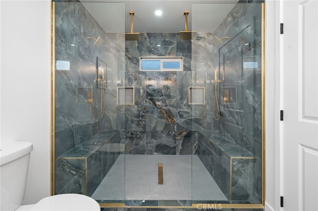 6316 Michelson St, Lakewood, CA 90713 - bathroom featuring a marble finish shower and toilet