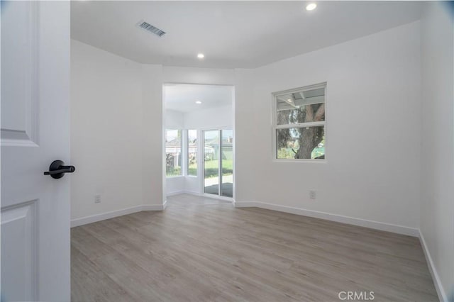 16737 E Greenhaven St, Covina, CA 91722 - spare room featuring recessed lighting, light wood-style flooring, and baseboards