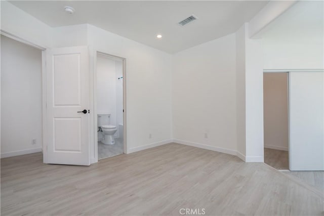 16737 E Greenhaven St, Covina, CA 91722 - unfurnished bedroom with light wood finished floors, baseboards, a closet, and recessed lighting