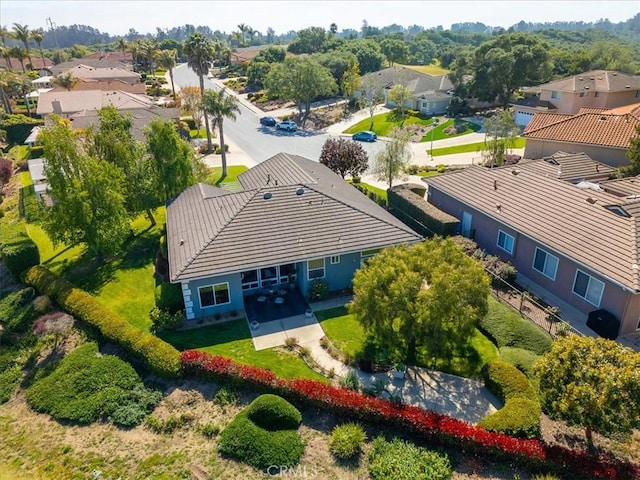 drone / aerial view featuring a residential view