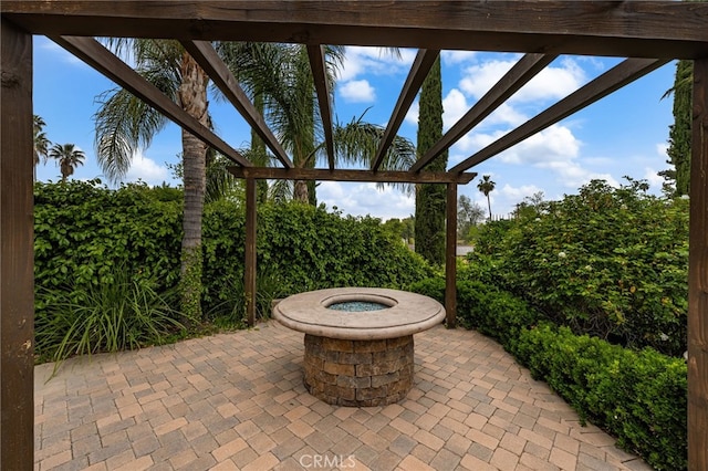 324 W S Ave, Redlands, CA 92373 - view of patio / terrace featuring a fire pit and a pergola