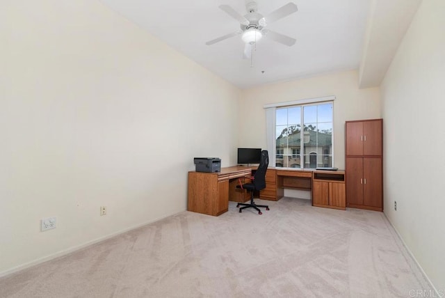 10832 Scripps Ranch Blvd Unit 307, San Diego, CA 92131 - office space featuring ceiling fan, light carpet, and baseboards