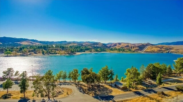 property view of water featuring a mountain view