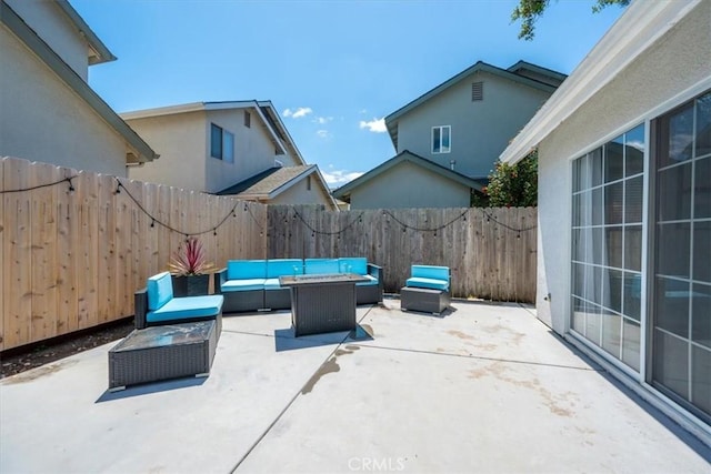 317 Alder St, Arroyo Grande, CA 93420 - view of patio / terrace featuring a fenced backyard and an outdoor living space