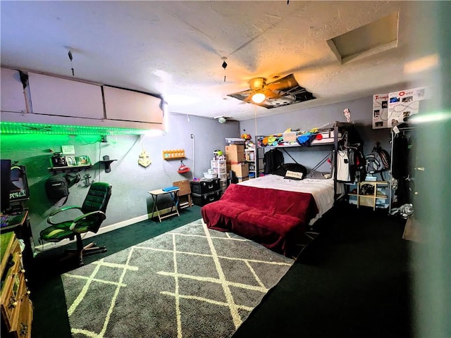 14136 Osage Rd, Apple Valley, CA 92307 - carpeted bedroom featuring attic access and baseboards