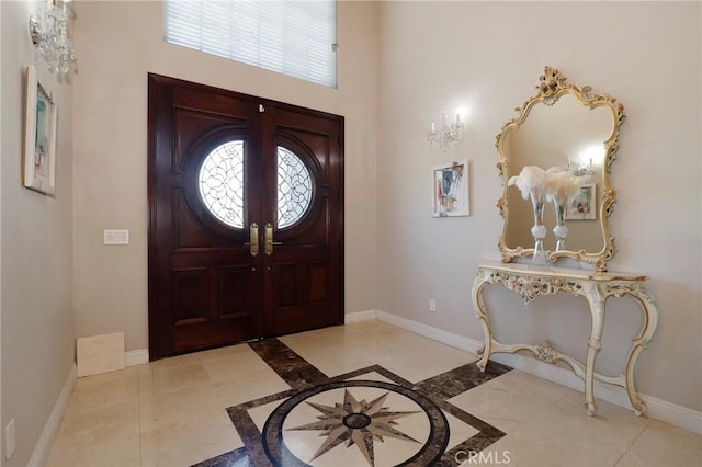 20454 Sartell Dr, Walnut, CA 91789 - entrance foyer featuring baseboards and a towering ceiling
