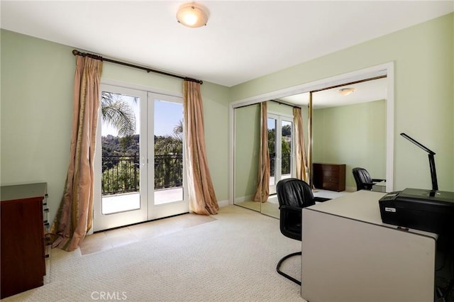 20454 Sartell Dr, Walnut, CA 91789 - office space featuring a healthy amount of sunlight, carpet, and french doors