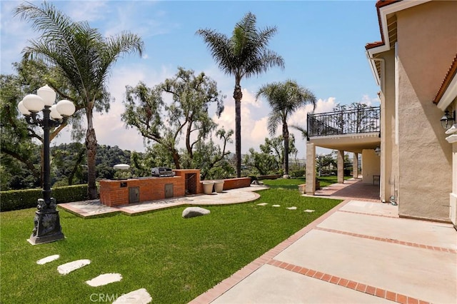 20454 Sartell Dr, Walnut, CA 91789 - view of yard featuring area for grilling, a patio area, and a balcony