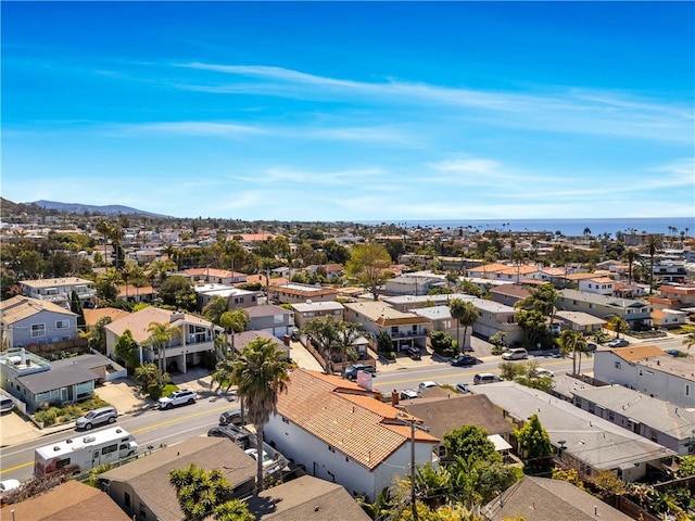 aerial view with a residential view and a mountain view