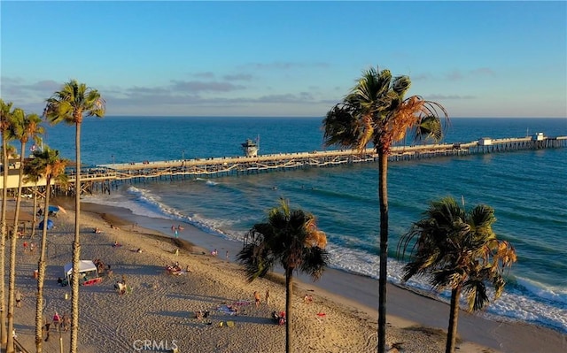 property view of water with a view of the beach