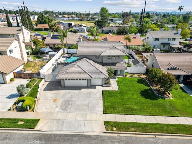 drone / aerial view featuring a residential view