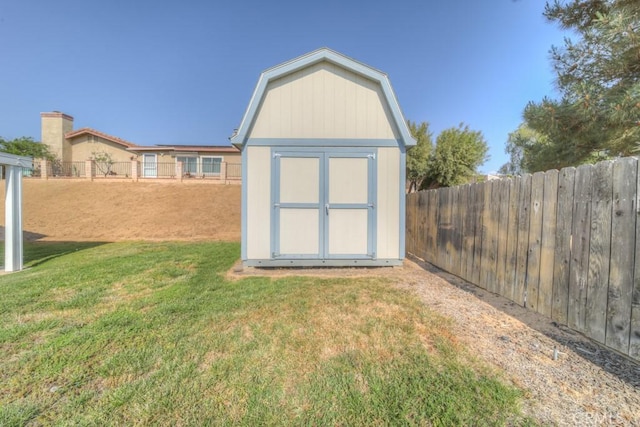24731 Huntley Dr, Moreno Valley, CA 92557 - view of shed with a fenced backyard