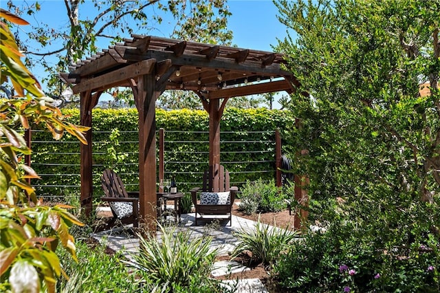 207 Via Galicia, San Clemente, CA 92672 - view of yard with a pergola, fence, and a patio area
