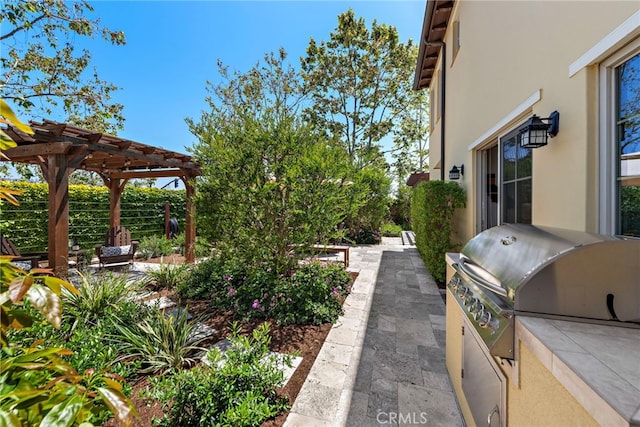 207 Via Galicia, San Clemente, CA 92672 - view of patio featuring a pergola and area for grilling