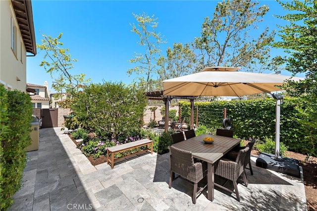 207 Via Galicia, San Clemente, CA 92672 - fenced backyard featuring a patio and outdoor dining area