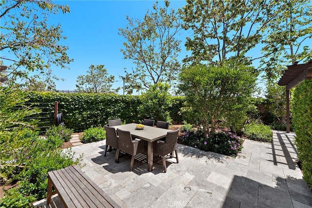207 Via Galicia, San Clemente, CA 92672 - view of patio / terrace featuring outdoor dining space and a fenced backyard