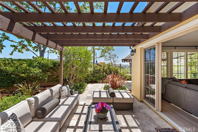 207 Via Galicia, San Clemente, CA 92672 - view of patio / terrace with an outdoor hangout area and a pergola