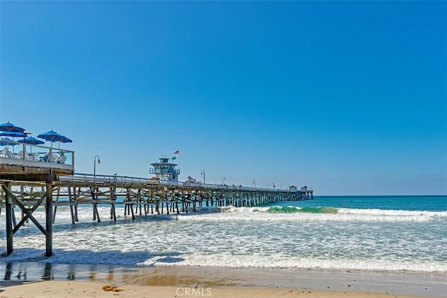 207 Via Galicia, San Clemente, CA 92672 - dock area with view of water and beach and a pier