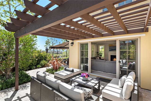 207 Via Galicia, San Clemente, CA 92672 - view of patio / terrace with an outdoor living space and a pergola