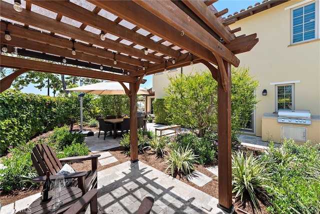 207 Via Galicia, San Clemente, CA 92672 - view of patio / terrace featuring a pergola, outdoor dining space, and exterior kitchen