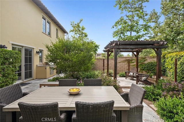 207 Via Galicia, San Clemente, CA 92672 - view of patio featuring a pergola and outdoor dining area