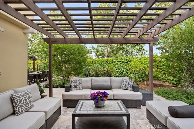 207 Via Galicia, San Clemente, CA 92672 - view of patio / terrace with an outdoor living space and a pergola