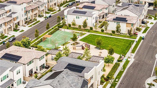 aerial view featuring a residential view